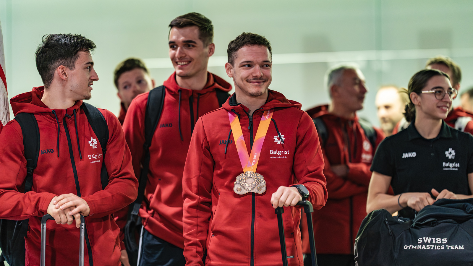 Herzlicher Empfang für das WM-Team am Flughafen