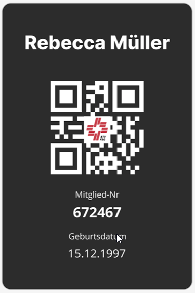 Mitgliederkarte schwarz Mitgliederkarte schwarz