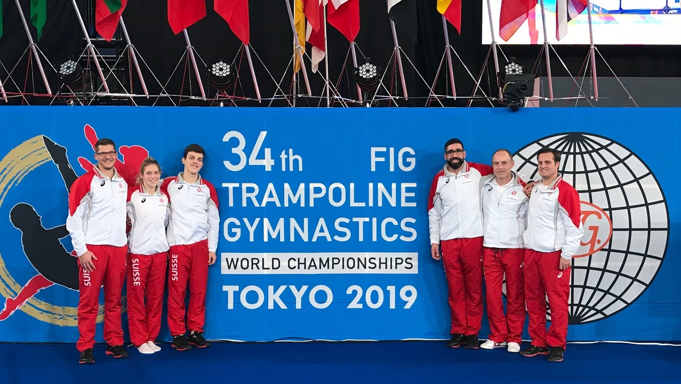 Schweizer Delegation WM Trampolin 2019 Tokio